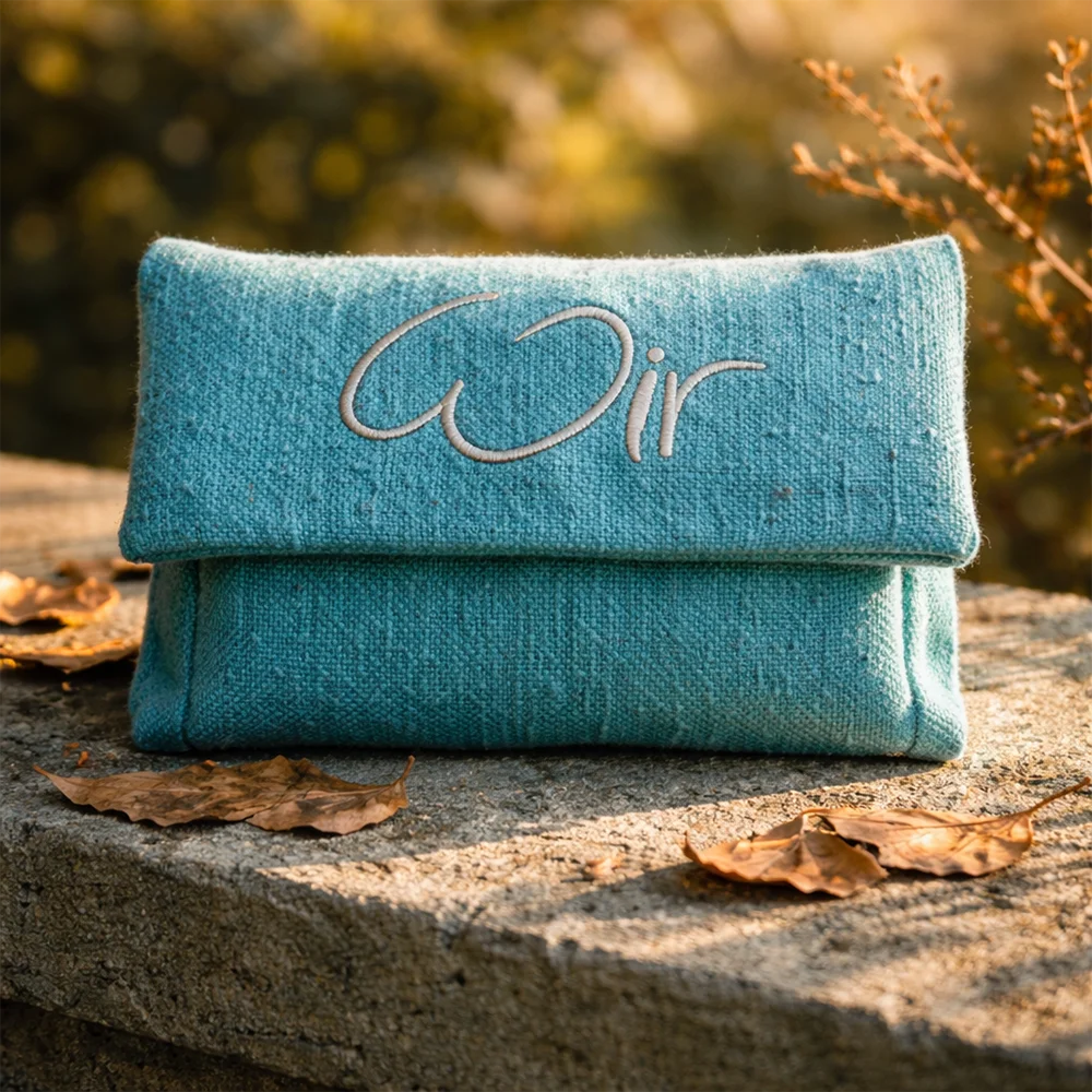 WIR-Karten-Set mit Bauernleinentasche Petrol/Mint/Türkis – exklusiv & sicher online kaufen im SignShop Tirol