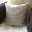 Bauernleinen Zirbenkissen "Liebe Ornament" grob