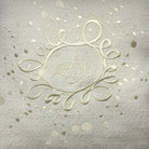 Bauernleinen Zirbenkissen "Liebe Ornament" grob