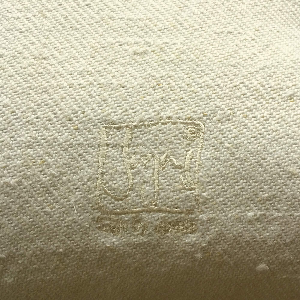 Bauernleinen Zirbenkissen "Liebe Ornament" grob