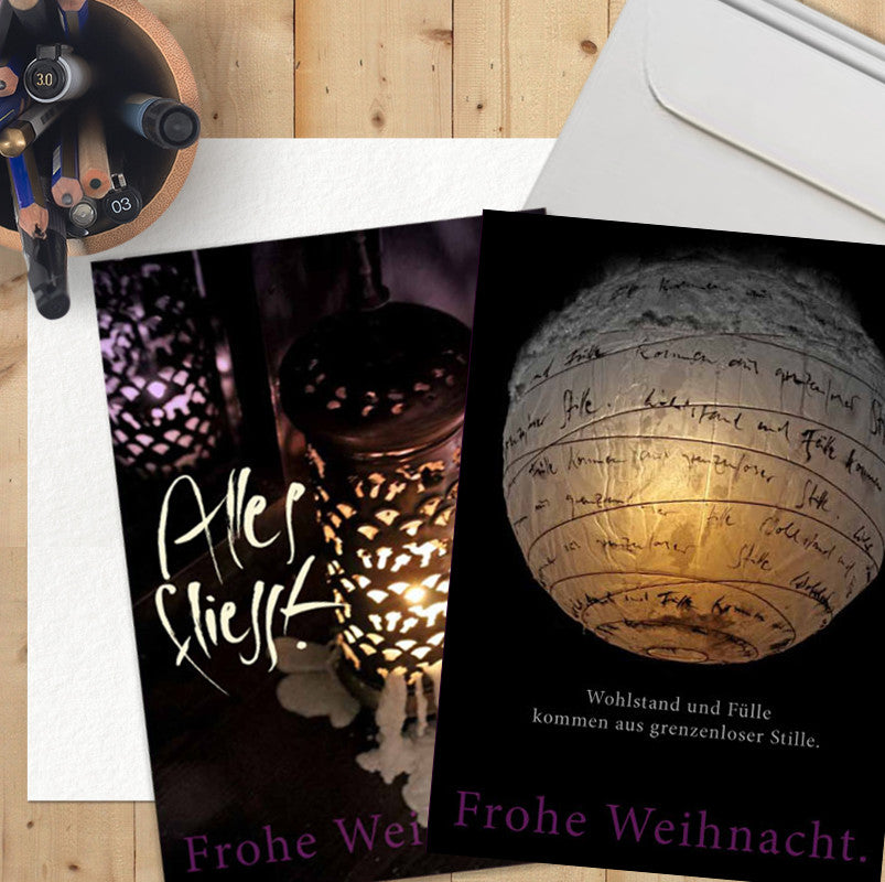 5+5 Klappkarten "Alles fliesst" & "Wohlstand und Fülle"