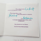 10 Klappkarten "Wolle, was komme."+Einlegeblatt