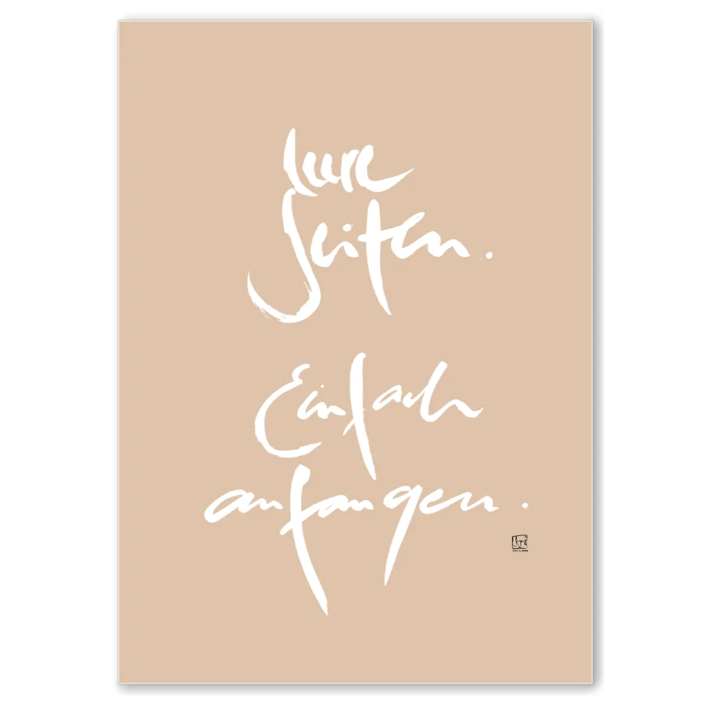 Originaldruck Leinwand „Leere Seiten. Einfach anfangen.“ – SignShop.Tirol, einzigartige Wandkunst mit Fingerzeige Karte, handgemacht, wertvolles Geschenk für Neuanfang und Kreativität