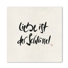 Luxus Leinwanddruck „Liebe ist der Schlüssel“ – Sign by Jwala®, exklusive Deko, liebevoll gefertigt, Einzelstück aus Tirol, Premium-Kunst für dein Zuhause