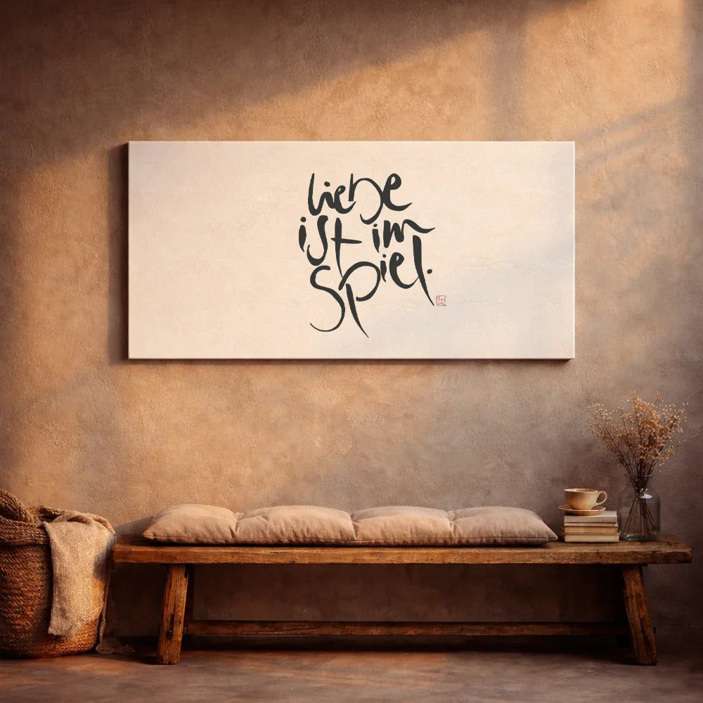 Handgemachte Leinwand „Der Wind steht gut“ – Originaldruck, Sign by Jwala®, inspirierende Wanddekoration, limitiertes Kunstwerk