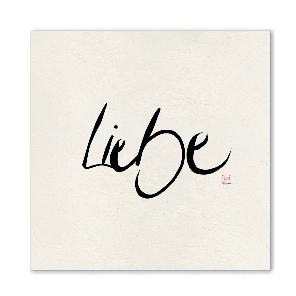 Premium Wandbild „Liebe“ – Sign by Jwala® Originaldruck, hochwertige Leinwand, spirituelle Kunst, Unikat aus Tirol, exklusives Wohnaccessoire