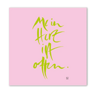 Luxus Leinwanddruck „Mein Herz ist offen.“ – Sign by Jwala® mit Fingerzeige Karte, exklusive Deko, liebevoll gefertigt, Einzelstück aus Tirol