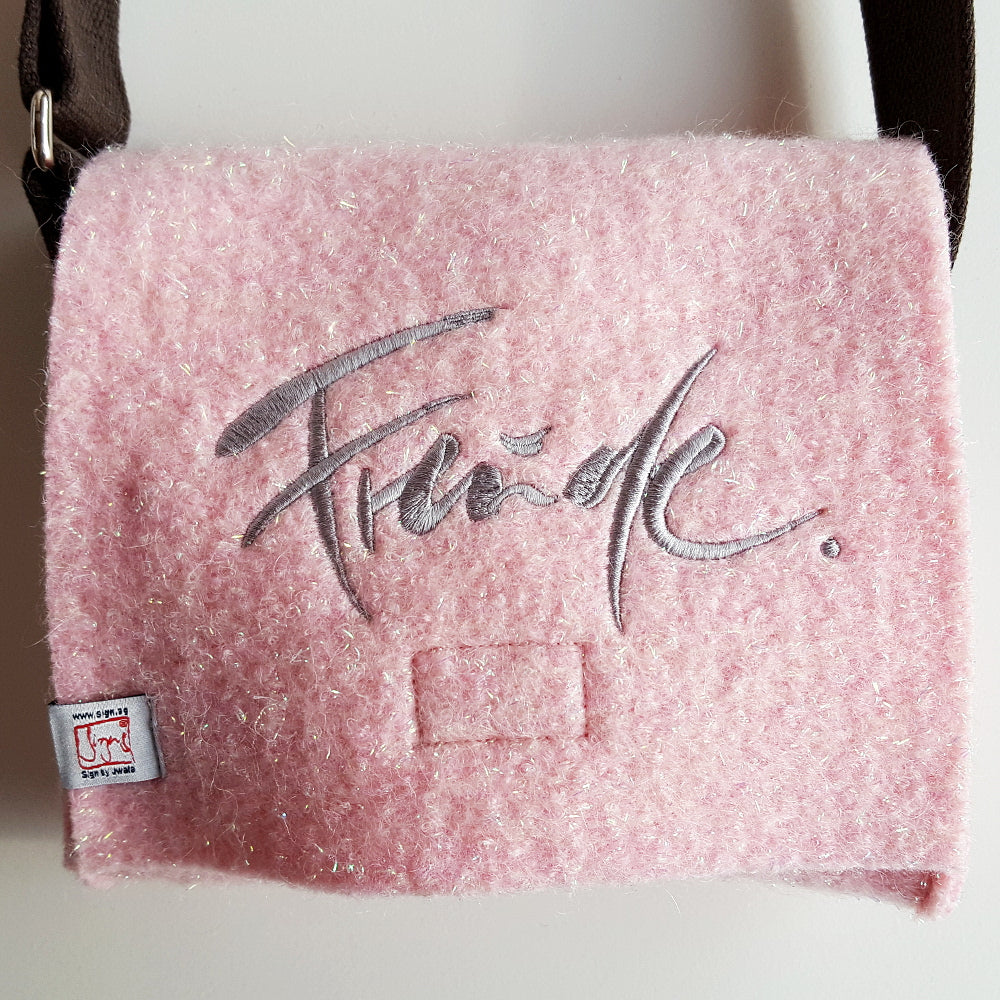 MiniBag "Freude" GlitzerRosa