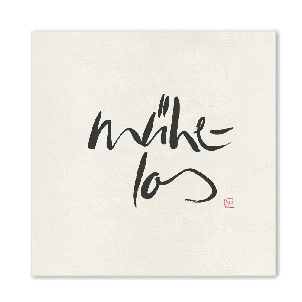 Inspirierendes Leinwandbild „Mühelos“ – Sign by Jwala® Original, Limited Edition, hochwertige Kunst aus Tirol, Motivation für mehr Gelassenheit und Flow