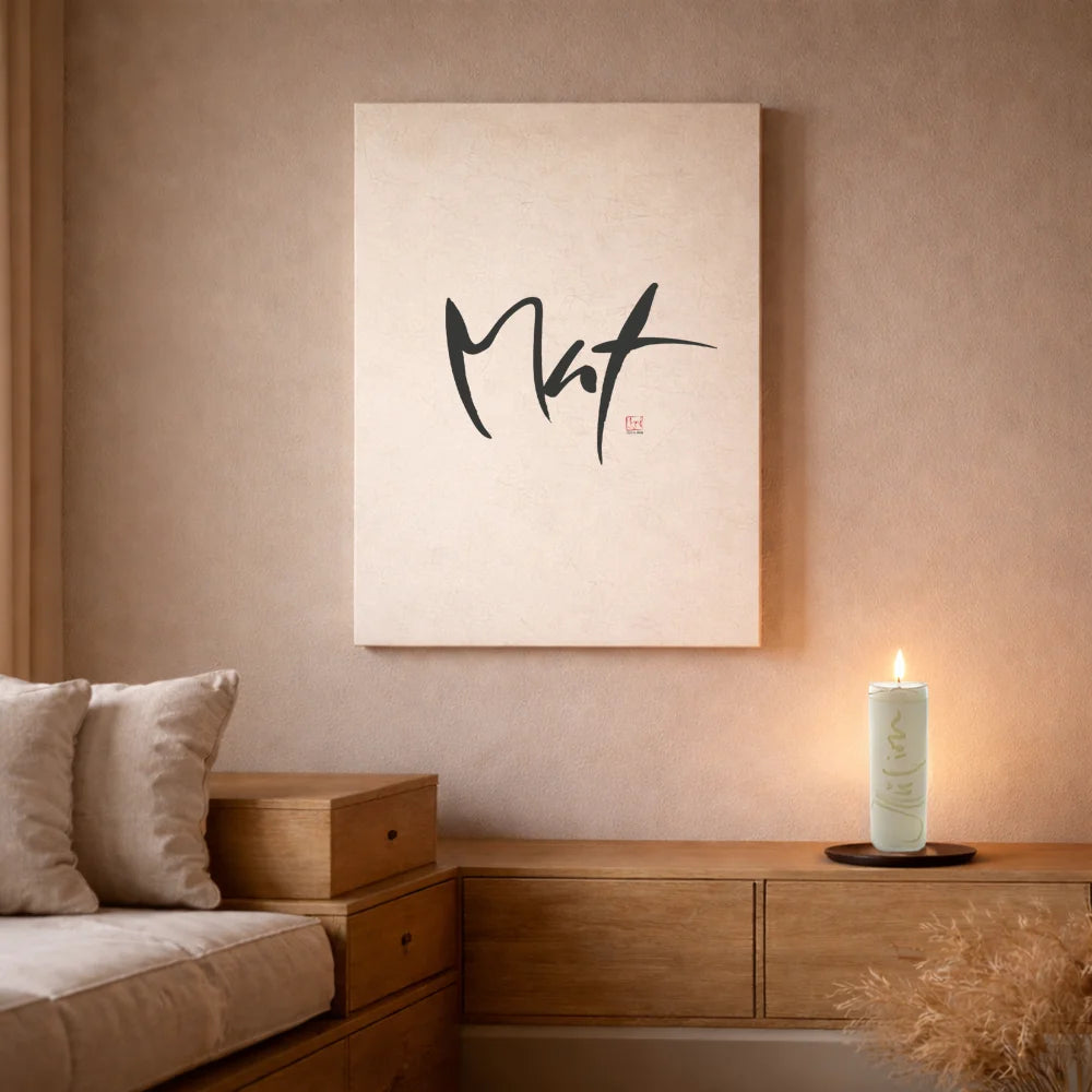 Handgemachtes Leinwandbild „Mut“ – Originaldruck, Sign by Jwala®, inspirierende Wanddekoration, limitiertes Kunstwerk, wertvolles Geschenk für Stärke
