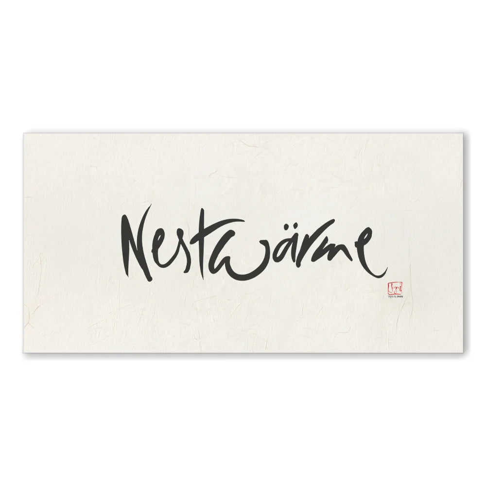 Inspirierendes Leinwandbild „Nestwärme“ – Sign by Jwala® Original, Limited Edition, hochwertige Kunst aus Tirol, Motivation für Familie, Liebe und Geborgenheit
