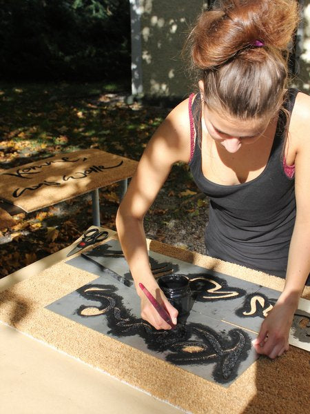 Fußmatte "Wolle was komme" Rot