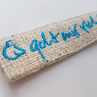 Schlüsselanhänger "Es geht mir richtig gut" Bauernleinen