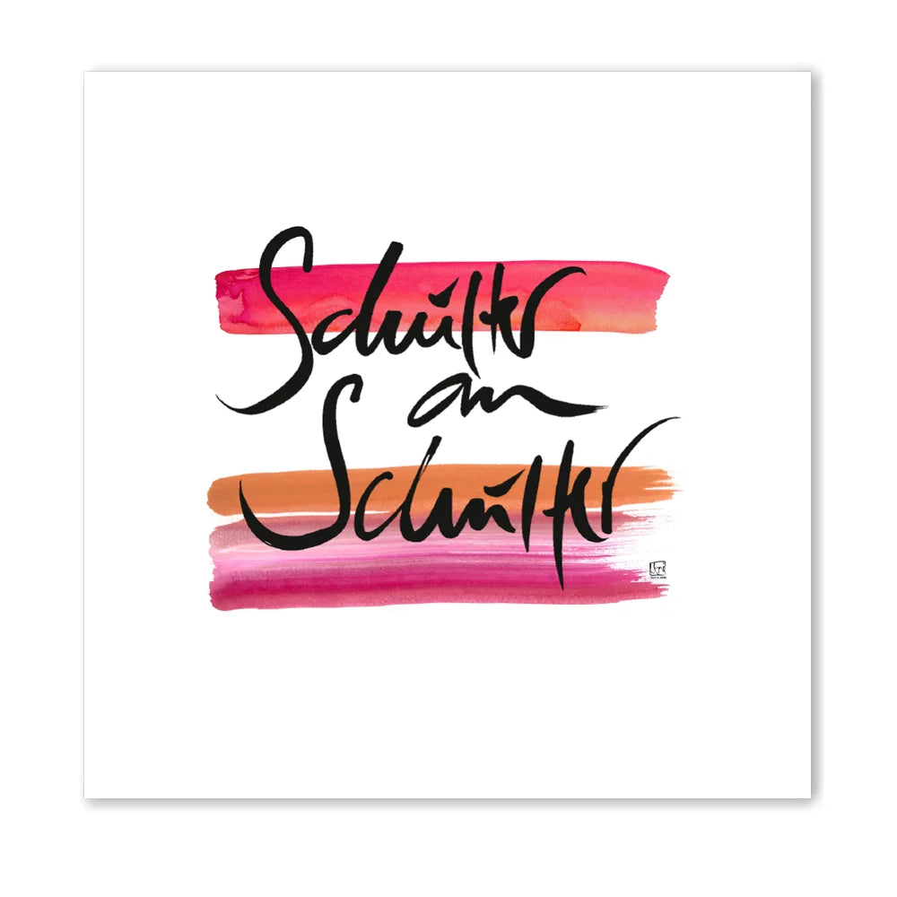 Leinwand Schulter an Schulter – Individuelle Liebesgeschenke und Wandbilder für Paare mit WIR Karte – Jetzt im SignShop Tirol entdecken