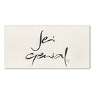 Handgemachtes Leinwandbild „Sei genial“ – Originaldruck, Sign by Jwala®, inspirierende Wanddekoration, limitiertes Kunstwerk, wertvolles Geschenk für Inspiration