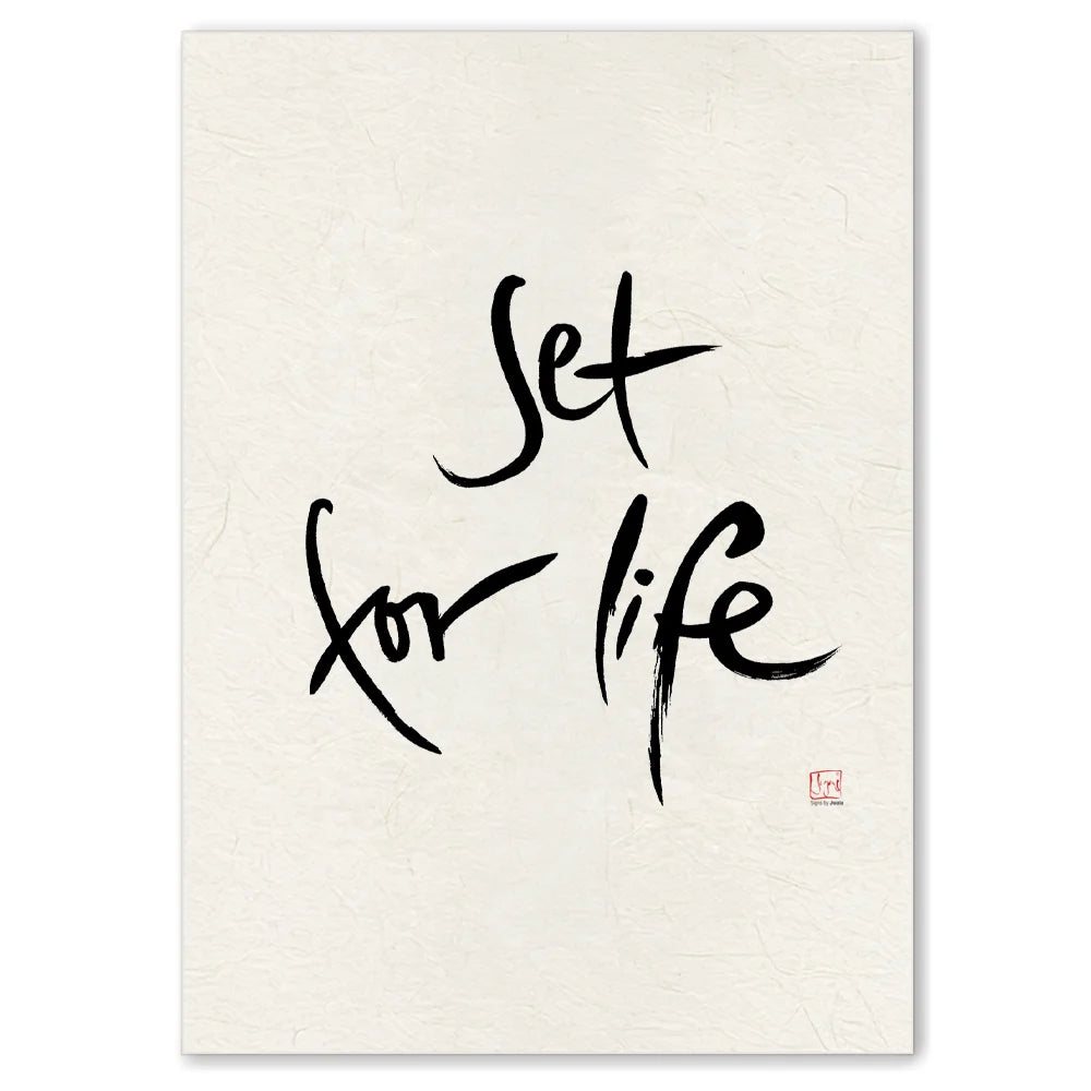 Premium Wandbild „Set for life.“ – Sign by Jwala® Originaldruck, hochwertige Leinwand, spirituelle Kunst, Unikat aus Tirol, exklusives Wohnaccessoire für Lebensfreude