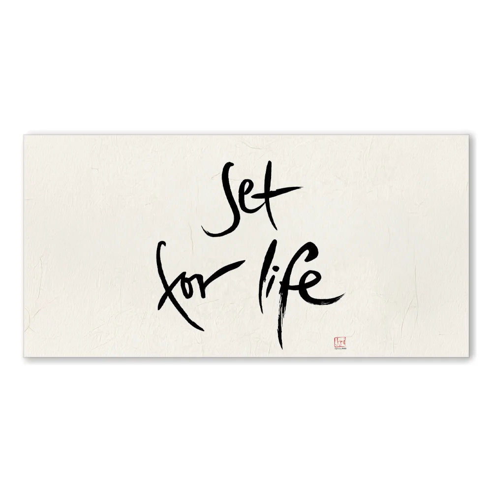 Luxus Leinwanddruck „Set for life.“ – Sign by Jwala®, exklusive Deko, liebevoll gefertigt, Einzelstück aus Tirol, Premium-Kunst für positive Energie