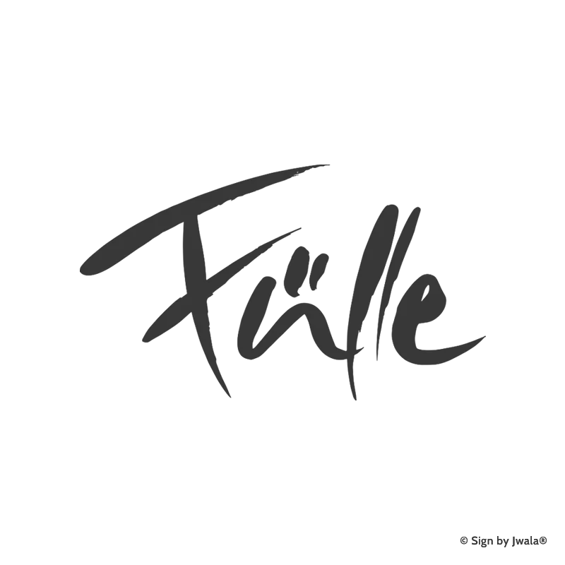 Die Botschaft „Fülle“ wird auf Kissen, Kerzen, Karten, Orakelkarten, Wanddekoration, Sitzpolster, Malas und Gläsern aus dem SignShop Tirol angebracht und entfaltet dort ihre spirituelle Wirkung. Mit SignShop Tirol Logo und Copyright von Jwala®.