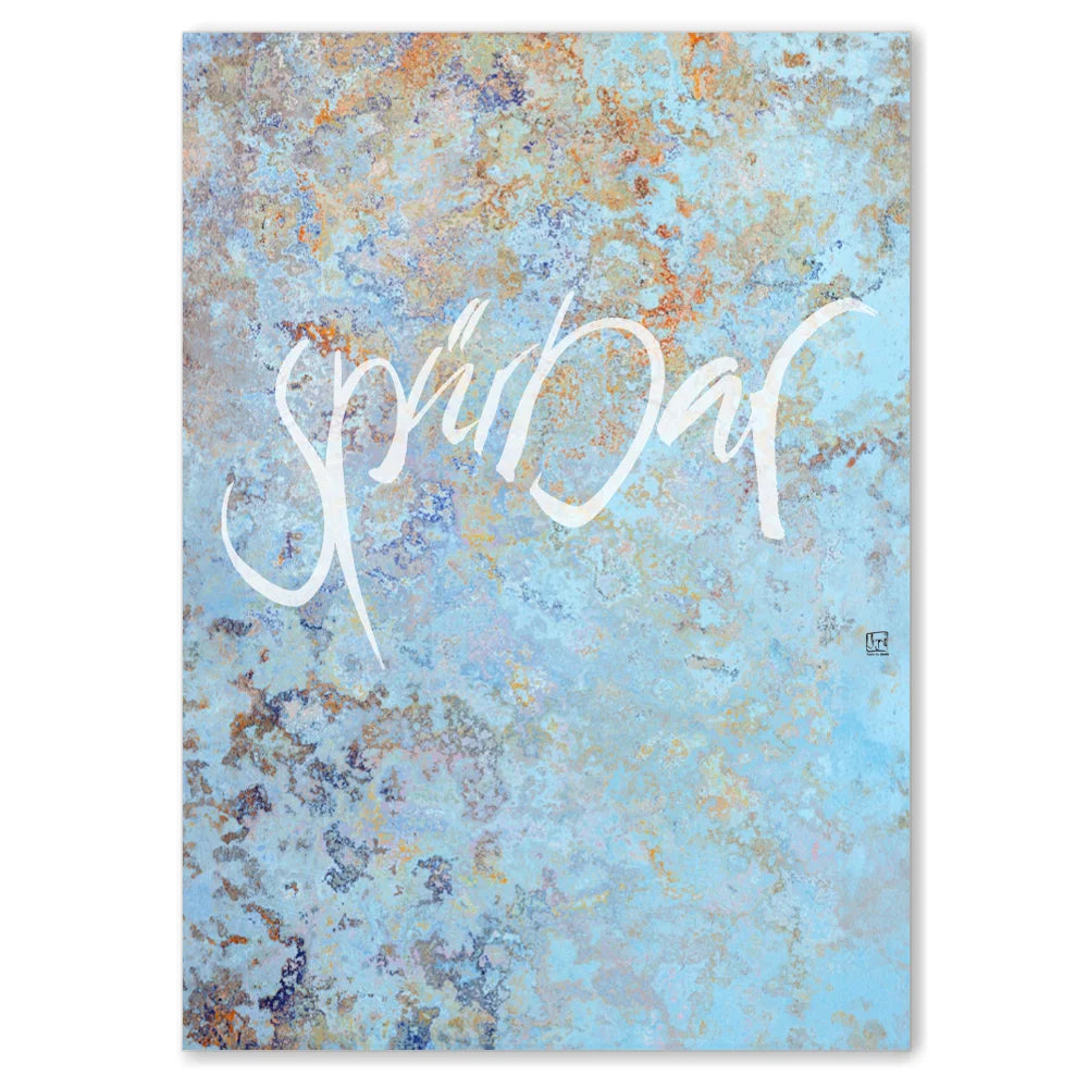 Premium Wandbild „spürbar“ für Paare – Sign by Jwala® Originaldruck, hochwertige Leinwand mit WIR Karte, spirituelle Kunst, Unikat aus Tirol, exklusives Wohnaccessoire für Partnerschaft und Verbundenheit