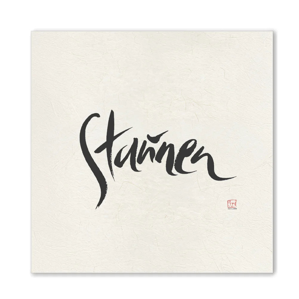 Luxus Leinwanddruck „Staunen“ – Sign by Jwala®, exklusive Deko, liebevoll gefertigt, Einzelstück aus Tirol, Premium-Kunst für dein Zuhause