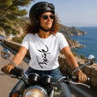 Spirituelles Damen T-Shirt aus Bio Baumwolle in Weiß, ein besonderes Geschenk mit Botschaft