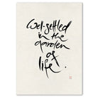 Exklusive Leinwand „Well-settled in the garden of life.“ – Originaldruck von Sign by Jwala®, handgefertigte Wandkunst aus Tirol, Limited Edition, einzigartiges Kunstwerk für Harmonie und Lebensfreude