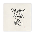 Handgemachtes Leinwandbild „Well-settled in the garden of life.“ – Originaldruck, Sign by Jwala®, inspirierende Wanddekoration, limitiertes Kunstwerk, wertvolles Geschenk für Wohlbefinden und Balance