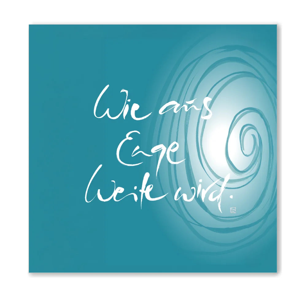 Premium Wandbild „Wie aus Enge Weite wird“ für Paare – Sign by Jwala® Originaldruck, hochwertige Leinwand mit WIR Karte, spirituelle Kunst, Unikat aus Tirol, exklusives Wohnaccessoire für gemeinsame Freiheit