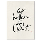 Premium Wandbild „Wir halten das Licht“ – Sign by Jwala® Originaldruck, hochwertige Leinwand, spirituelle Kunst, Unikat aus Tirol, exklusives Wohnaccessoire