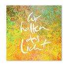 Leinwand Wir halten das Licht – Individuelle Liebesgeschenke und Wandbilder für Paare mit WIR Karte – Jetzt im SignShop Tirol entdecken