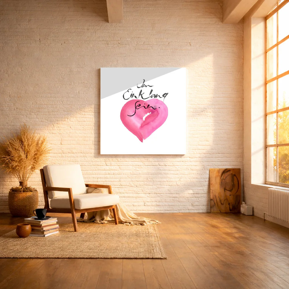 Exklusive Leinwand „Im Einklang sein“ mit WIR Karte – Originaldruck von Sign by Jwala®, handgefertigte Wandkunst aus Tirol, Limited Edition