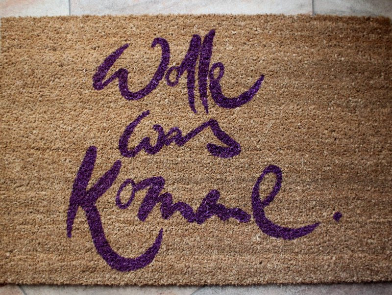 Fußmatte "Wolle was komme" Violett