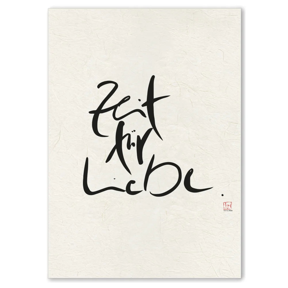 Premium Wandbild „Zeit für Liebe“ – Sign by Jwala® Originaldruck, hochwertige Leinwand, spirituelle Kunst, Unikat aus Tirol, exklusives Wohnaccessoire