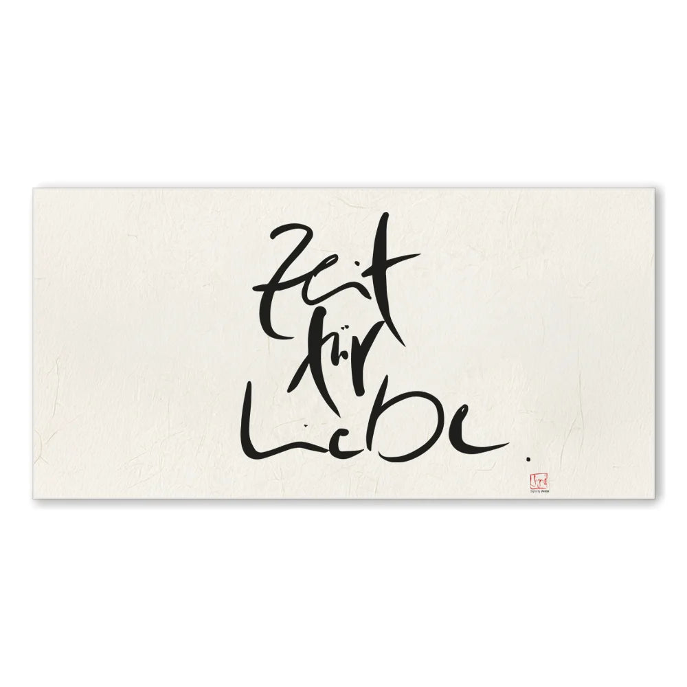Inspirierendes Leinwandbild „Zeit für Liebe“ – Sign by Jwala® Original, Limited Edition, hochwertige Kunst aus Tirol, Motivation für Zuneigung und Achtsamkeit