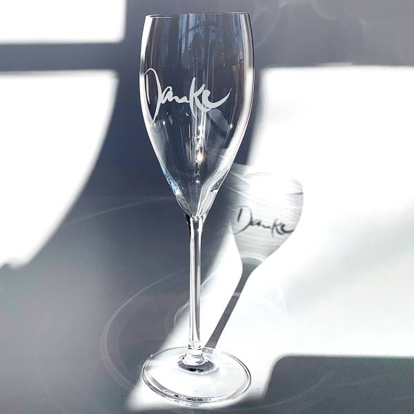Champagner-Glas "Danke"